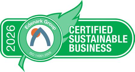 2026 Certified Sustainable Business badge, ISO 14001:2026